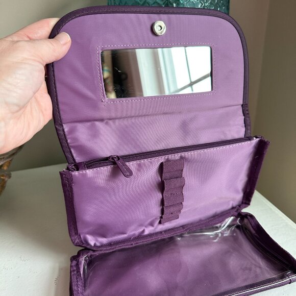 Thirty One Plum Chevron Makeup Bag - Picture 3 of 6